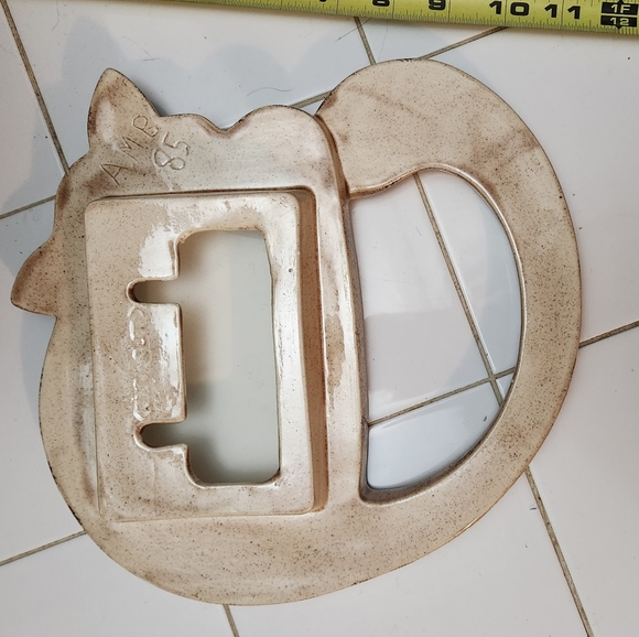 Ceramic glaze calico cat 3D wall art - Picture 3 of 3